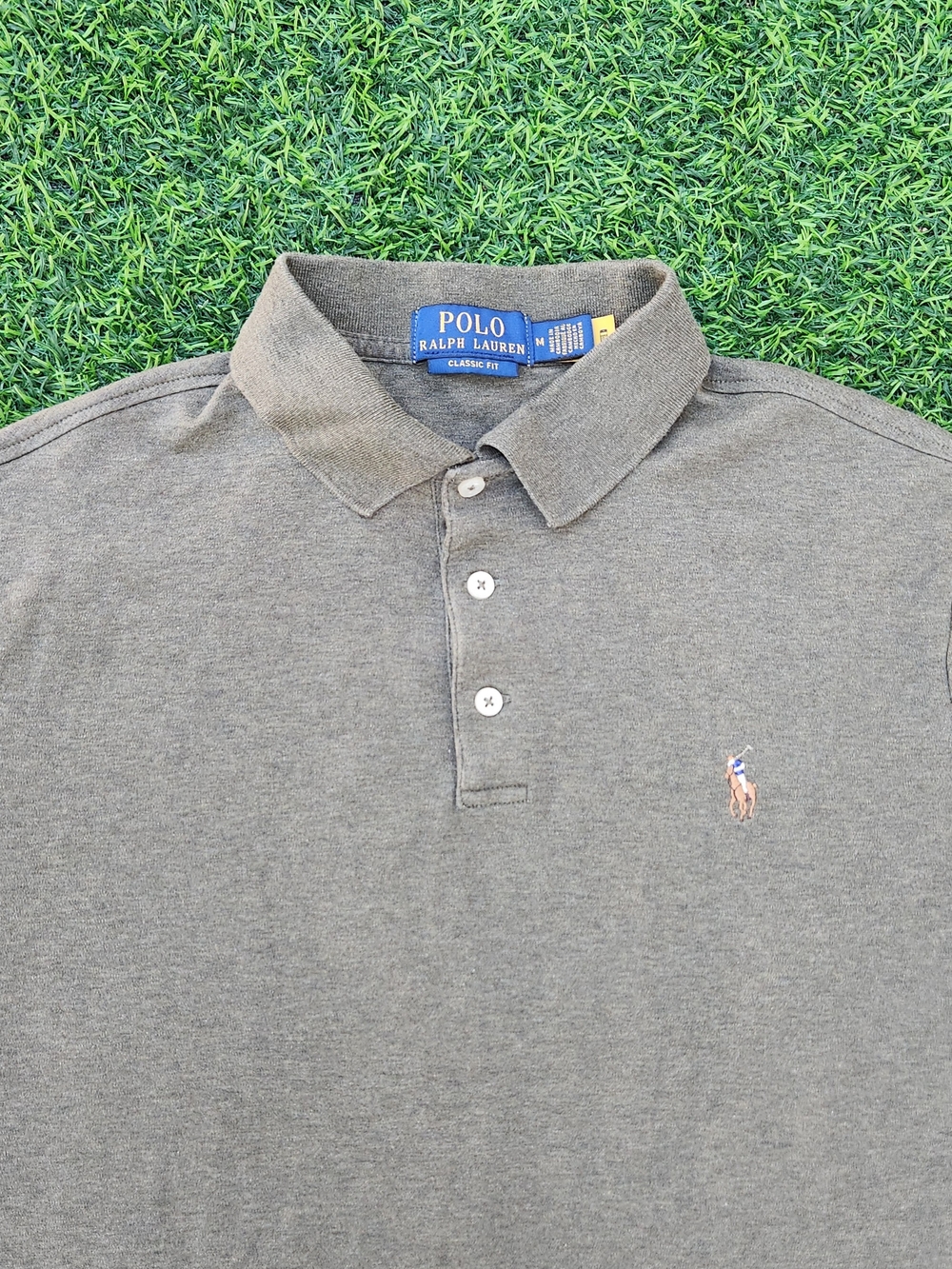 Polo Ralph Lauren Men's Size M Gray Short Sleeve Classic Fit Polo Shirt